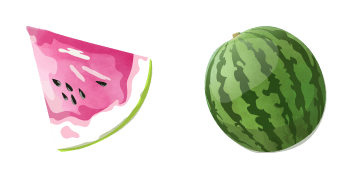 Watercolor Watermelon Cursor Pack