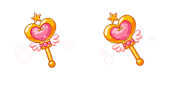 Sailor Moon Pink Moon Stick Pixel Animated