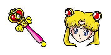 Sailor Moon & Spiral Heart Moon Rod Cursor Pack