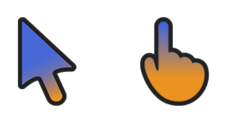 Blue & Orange Gradient Cursor Pack