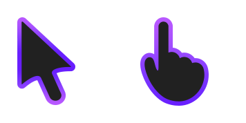 Black & Purple Stroke Gradient Cursor Pack