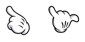 Mickey Mouse Hand Hang Loose Cursor Pack