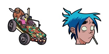 Paquete de Cursores Gorillaz 2-D & Jeep