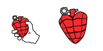 Paquete de Cursores Green Day Heart-Shaped Grenade