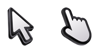 3D Black Stroke Mac Cursor Pack