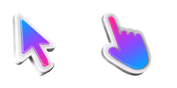 3D Blue & Pink Mac Cursor Pack