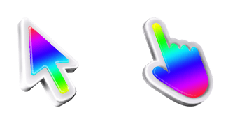 3D Rainbow Mac Cursor Pack