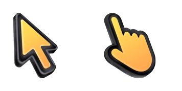 3D Mango Black Stroke Mac Cursor Pack