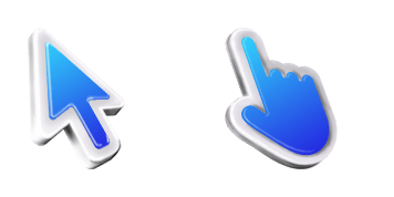 3D Blue Mac Cursor Pack