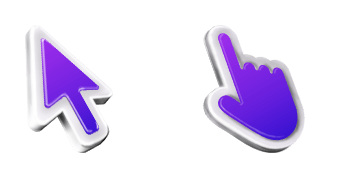 3D Purple Mac Cursor Pack