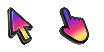 3D Insta Black Stroke Mac Cursor Pack