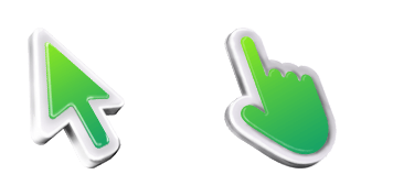 3D Green Mac Cursor Pack