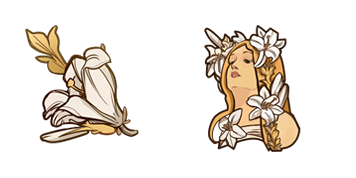 Alphonse Mucha Lily Cursor Pack