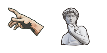 Michelangelo The Creation of Adam & David Cursor Pack