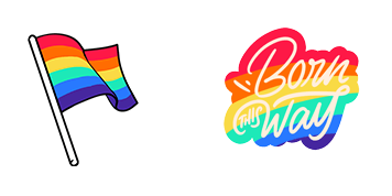 LGBTQ Flag & Born This Way Animated