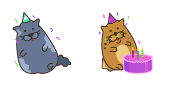 Doodle Cats Bday Cursor Pack