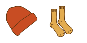 Fall Aesthetic Hat & Socks Cursor Pack