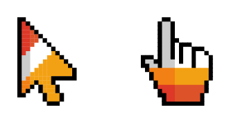 Candy Corn Color Pixel курсор-пак