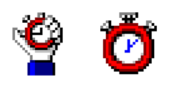 Windows 95/98 Handwait & Clock Animated
