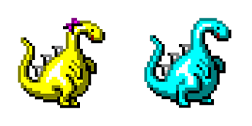 Windows 95/98 Yellow & Blue Dinosaurs Cursor Pack