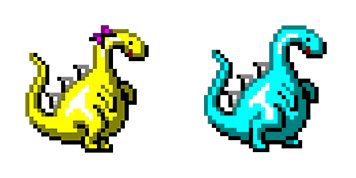 Windows 95/98 Yellow & Blue Dinosaurs
