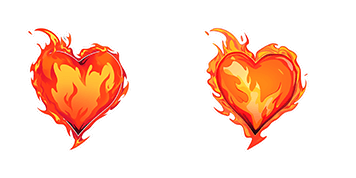 Fiery Heart Cursor Pack