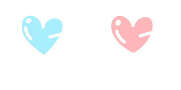 Arrow in the Blue & Pink Hearts Animated cute cursor