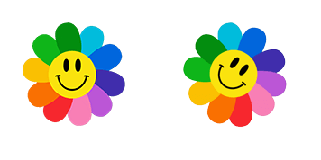 Paquete de Cursores Rainbow Flower Smiley Face