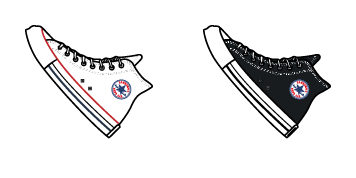 Paquete de Cursores White & Black Converse Chuck Taylor