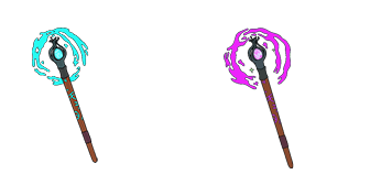 Paquete de Cursores Blue & Pink Magic Staff