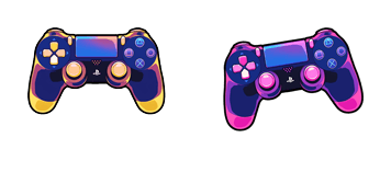 Paquete de Cursores Yellow & Pink PS4 Dualshock