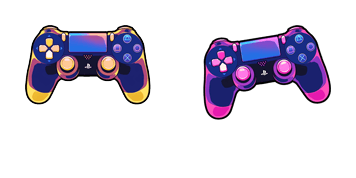 Yellow & Pink PS4 Dualshock