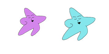 Purple & Blue Stars Dancing Animated