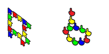Paquete de Cursores Colorful Multi