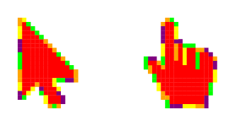 Skittles Color Pixel Animated cute cursor