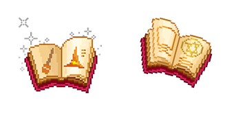 Witch Book Pixel Animated
