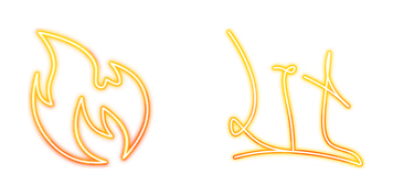 Fire & Lit Orange Neon Cursor Pack