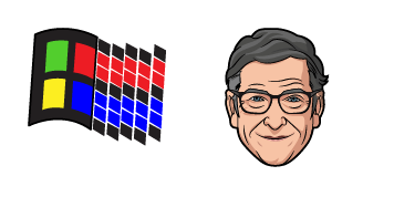 Bill Gates & Windows 95 Logo Animated