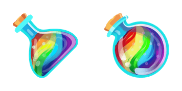 Rainbow Potion Flasks