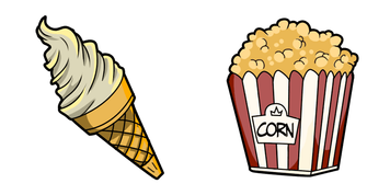 Ice cream and Popcorn курсор пак