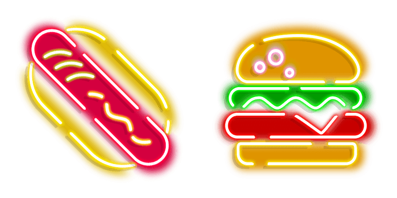 Hot dog and hamburger
