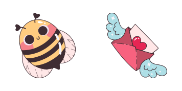 Kawaii: Enamored Bee Cursor Pack