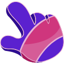 Abstract Purple Texture hand cursor