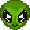 Alien Pixel arrow cursor