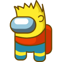 Among Us Bart Simpson Character hand cursor