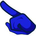 Blue Character arrow cursor