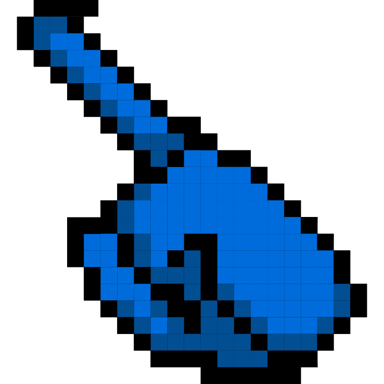 Among Us Blue Character Pixel arrow cursor