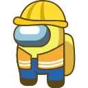 Among Us Builder Character hand cursor