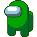 Among Us Green Character hand cursor