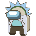 Among Us Rick Sanchez Character hand cursor